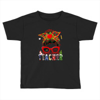 Christmas Teacher Santa's Favorite Stripe Lines Headband T Shirt Toddler T-shirt | Artistshot