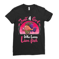 Vintage Lion Fish Lover Just A Girl Who Loves Lion Fish T Shirt Ladies Fitted T-shirt | Artistshot