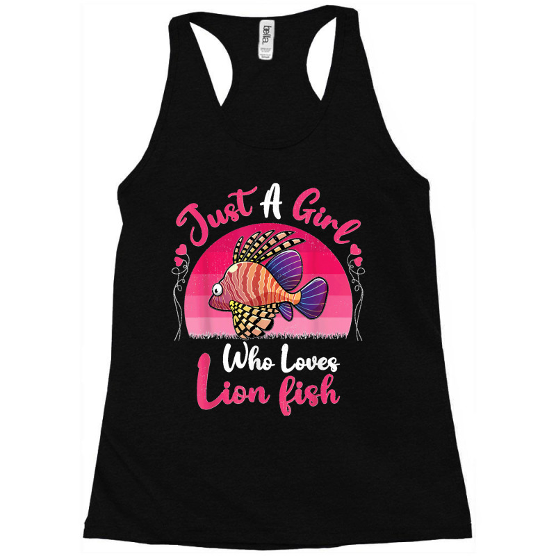 Vintage Lion Fish Lover Just A Girl Who Loves Lion Fish T Shirt Racerback Tank by JerrodHeathGaylon | Artistshot