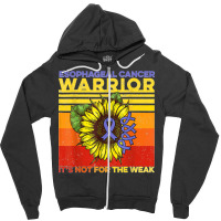 Vintage Sunflower Esophageal Cancer It's Not For The Weak T Shirt Zipper Hoodie | Artistshot