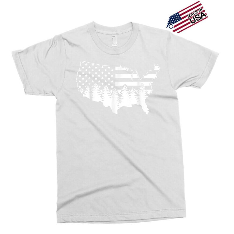 Traveling While Hiking Camping And Fishing In Nature Us Flag Exclusive T-shirt | Artistshot