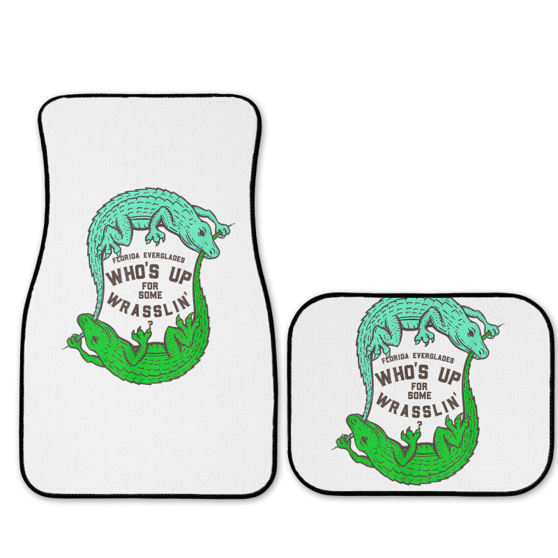 Up For Some Wrasslin' Funny Alligators Full Set Car Mats | Artistshot