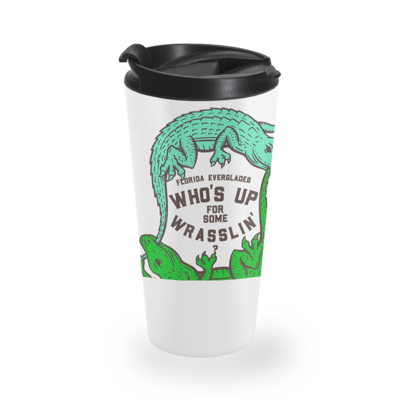 Up For Some Wrasslin' Funny Alligators Travel Mug | Artistshot