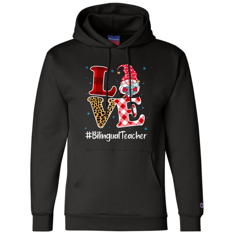 Love Bilingual Teacher Gnome Christmas Matching Pajamas Xmas Premium T Champion Hoodie by Jeffrey_Insalaco | Artistshot