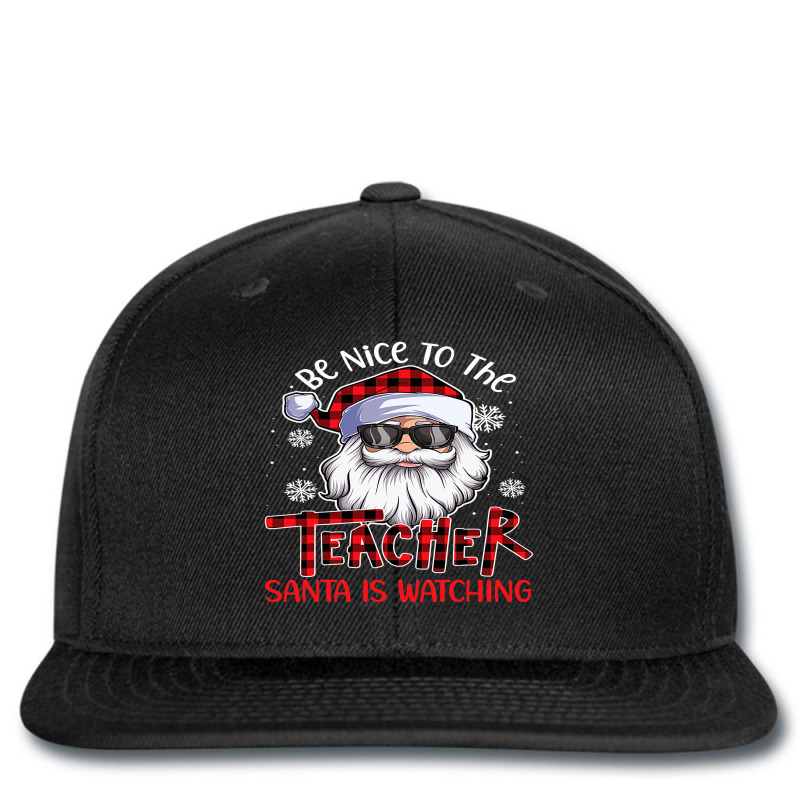 The Art Teacher Santa Is Watching Funny Xmas T Shirt Printed hat by Mark_Liegerot | Artistshot