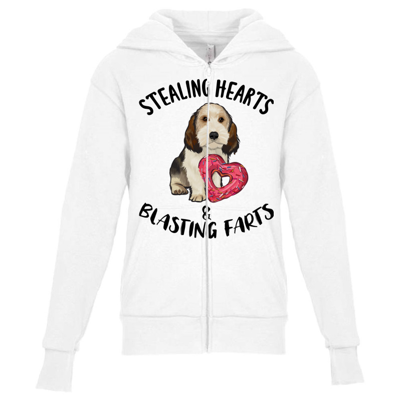 Stealing Hearts Blasting Farts Petit Basset Griffon Vendeen Sweatshirt Youth Zipper Hoodie by agueron | Artistshot