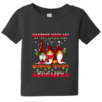 Hanging With My Bilingual Teacher Gnomes Ugly Xmas Matching Premium T Baby Tee | Artistshot