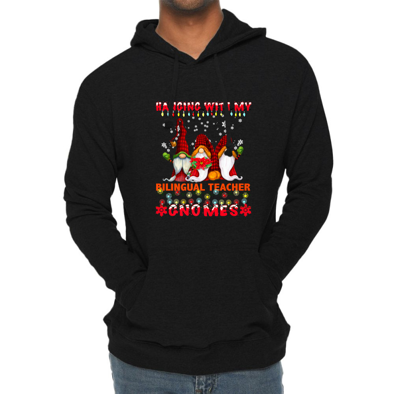 Hanging With My Bilingual Teacher Gnomes Ugly Xmas Matching Premium T Lightweight Hoodie by Rudy_Glenn | Artistshot