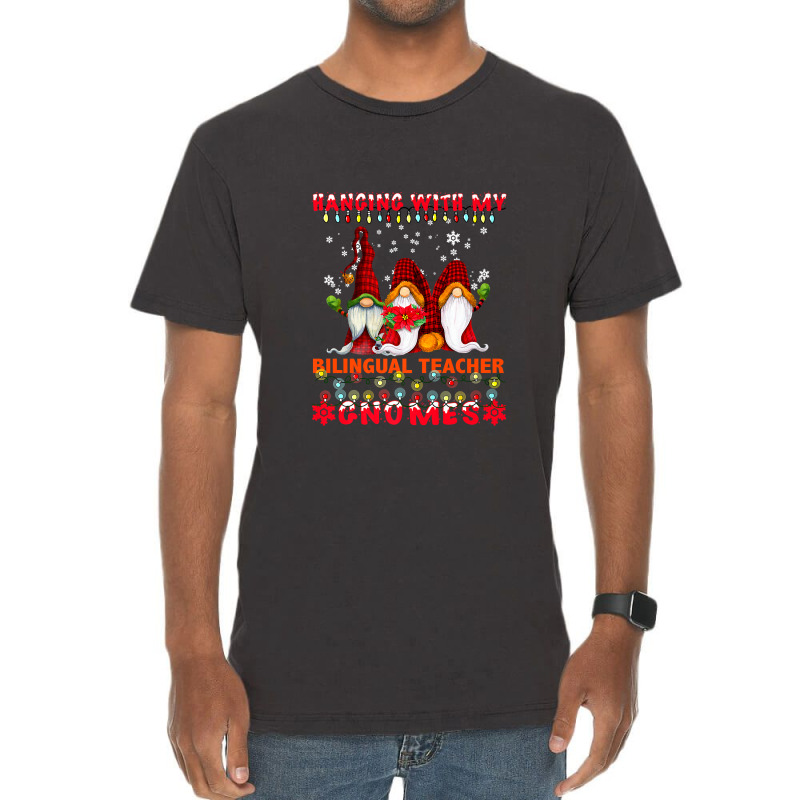 Hanging With My Bilingual Teacher Gnomes Ugly Xmas Matching Premium T Vintage T-Shirt by Rudy_Glenn | Artistshot