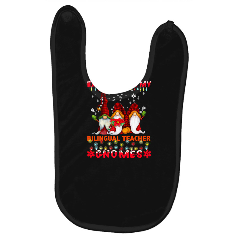 Hanging With My Bilingual Teacher Gnomes Ugly Xmas Matching Premium T Baby Bibs by Rudy_Glenn | Artistshot