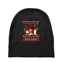 Hanging With My Bilingual Teacher Gnomes Ugly Xmas Matching Premium T Baby Beanies | Artistshot