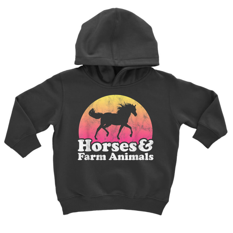 Horse And Farm Animal Women Or Girls Horses Farm Animals T Shirt Toddler Hoodie by dornakgb | Artistshot