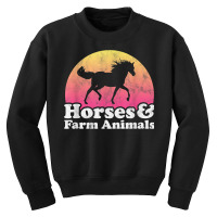 Horse And Farm Animal Women Or Girls Horses Farm Animals T Shirt Youth Sweatshirt | Artistshot