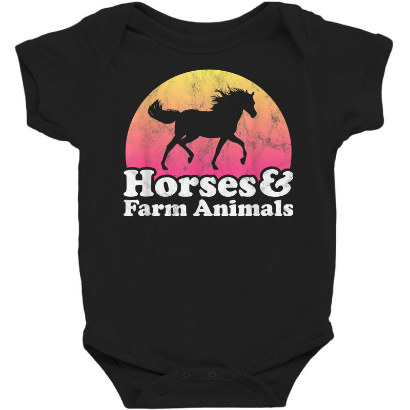 Horse And Farm Animal Women Or Girls Horses Farm Animals T Shirt Baby Bodysuit by dornakgb | Artistshot