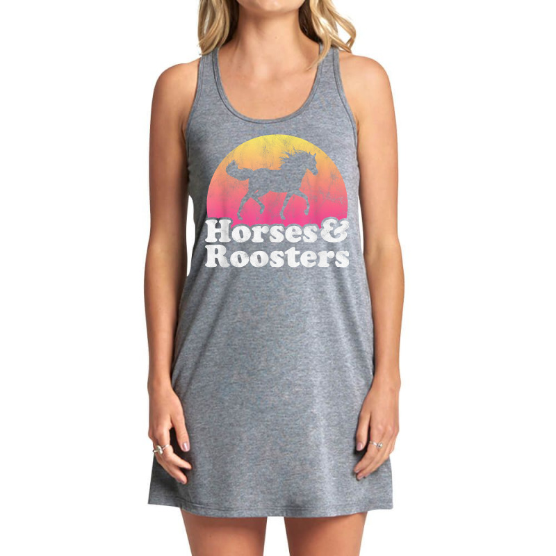 Horse And Rooster Women Or Girls Horses Roosters T Shirt Tank Dress by dornakgb | Artistshot