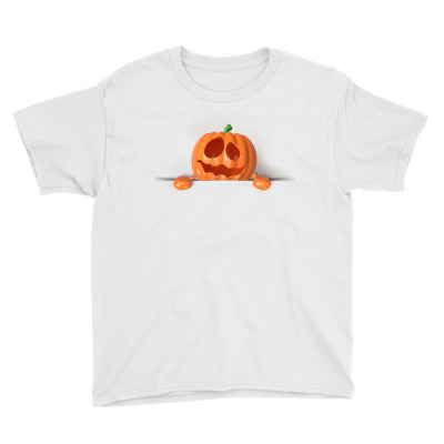 Scary Halloween Pumpkin Youth Tee Designed By Agus W