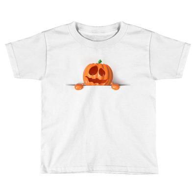 Scary Halloween Pumpkin Toddler T-shirt Designed By Agus W