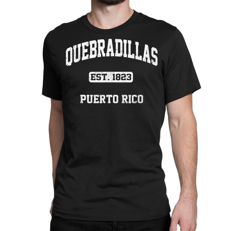 Quebradillas Puerto Rico vintage Boricua flag athletic style T-Shirt
