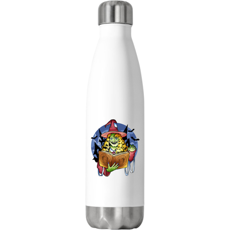 Witch Magic Book Spooky Halloween Stainless Steel Water Bottle | Artistshot