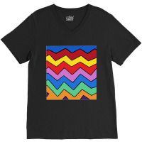 Color Zigzag V-neck Tee | Artistshot