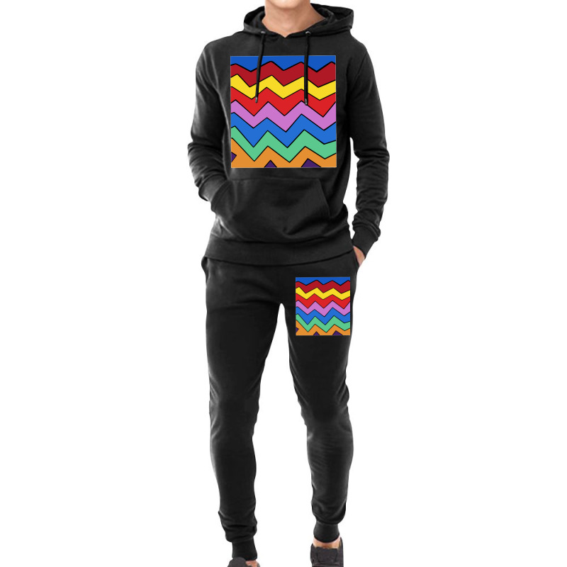 Color Zigzag Hoodie & Jogger Set | Artistshot