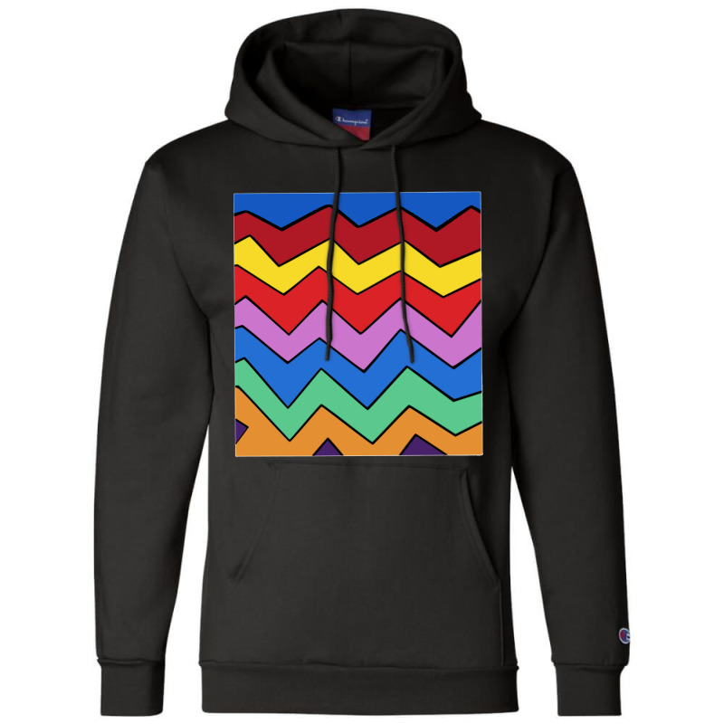 Color Zigzag Champion Hoodie | Artistshot