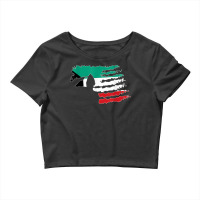 Kuwait Soldier Salute Veteran Patriot T Shirt Crop Top | Artistshot