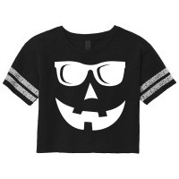 Jack O Lantern Sunglasses Pumpkin Funny Scorecard Crop Tee | Artistshot