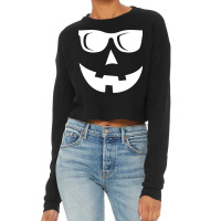 Jack O Lantern Sunglasses Pumpkin Funny Cropped Sweater | Artistshot