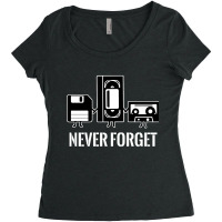 Never Forget Sarcastic Graphic Music Novelty Funny Women's Triblend Scoop T-shirt | Artistshot