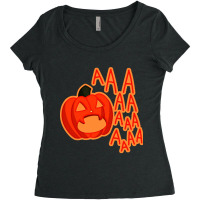 Screaming Pumpkin Women's Triblend Scoop T-shirt | Artistshot