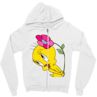 Tweety Flower Zipper Hoodie | Artistshot