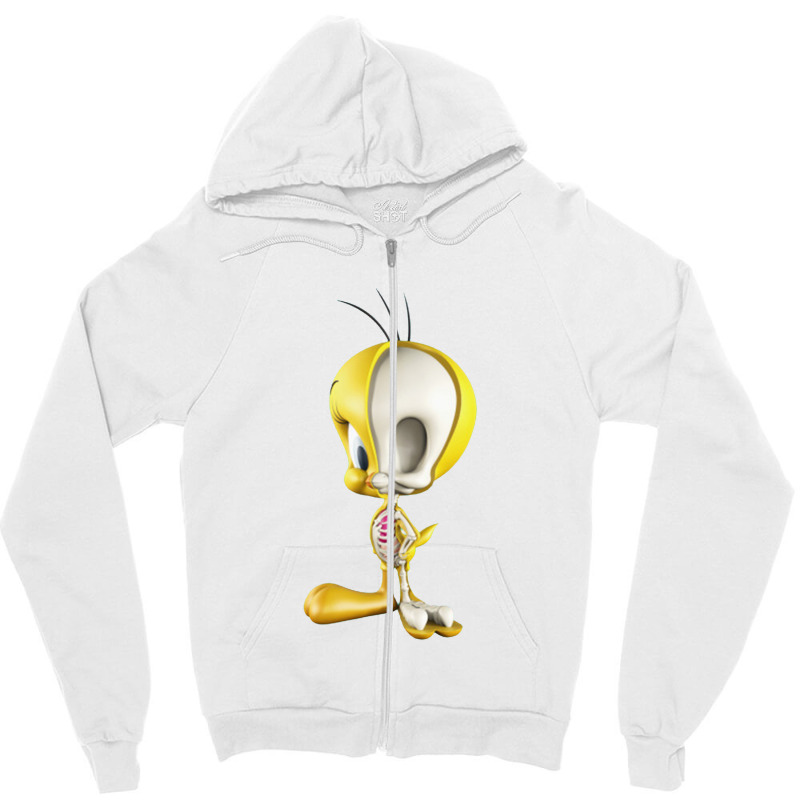 Tweety Skeleton Zipper Hoodie by robinjumpstart | Artistshot