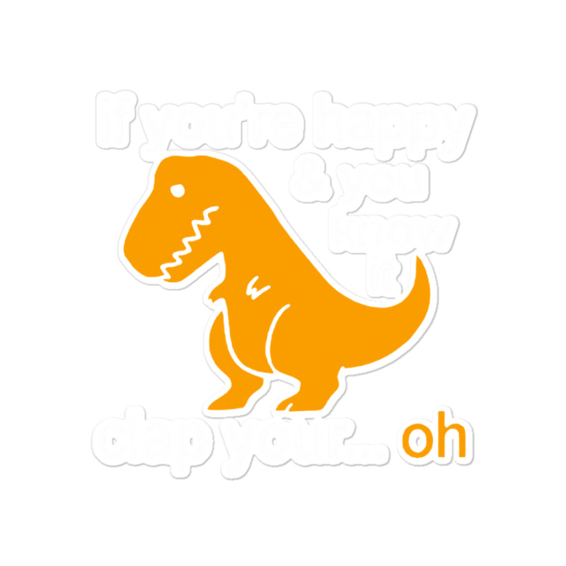 T Rex Clap Your Hands Classic Sticker | Artistshot