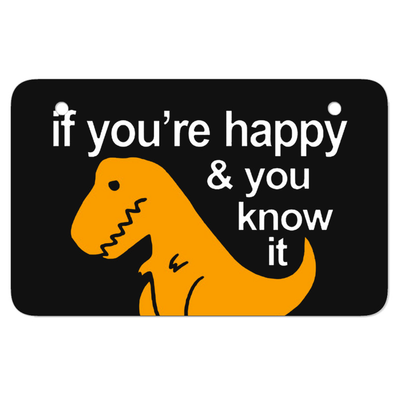 T Rex Clap Your Hands Classic Atv License Plate | Artistshot