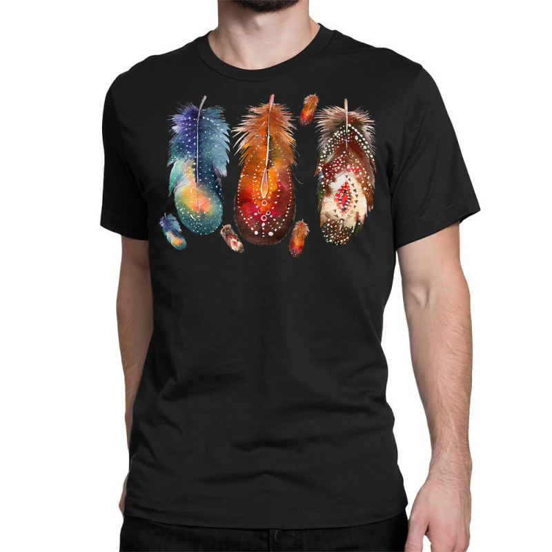 Native American T  Shirt Feathers Indian Native Pride Indigenous Nativ Classic T-shirt by baroncrona555 | Artistshot