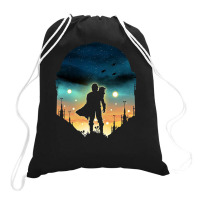 Djarin Sunset Drawstring Bags | Artistshot