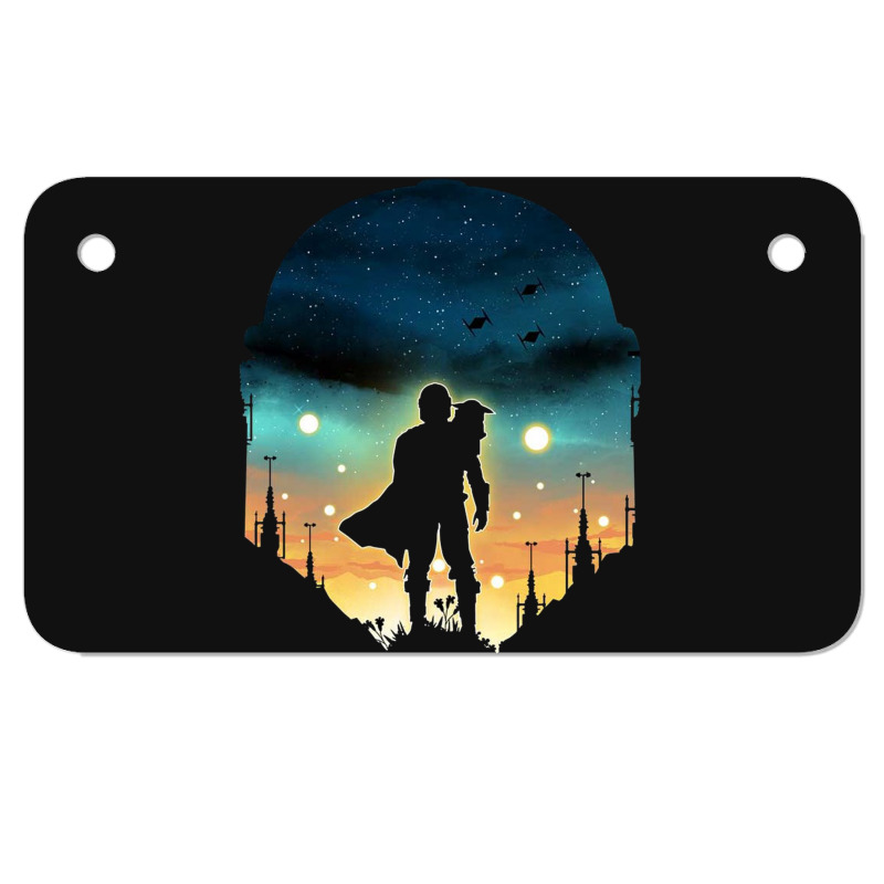 Djarin Sunset Motorcycle License Plate | Artistshot