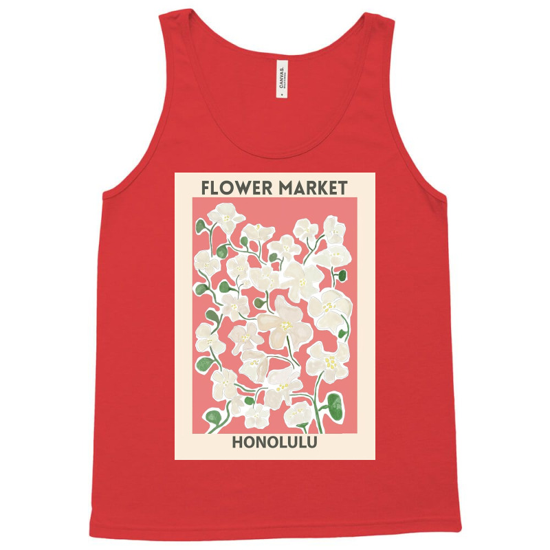 Flower Market   Honolulu Poster Tank Top | Artistshot