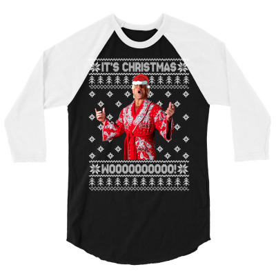 Ric Flair Christmas Ugly 3/4 Sleeve Shirt Designed By Sengul