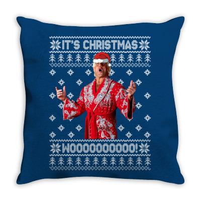 Ric Flair Christmas Ugly Throw Pillow Designed By Sengul