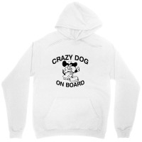 Crazy Dog On Board Unisex Hoodie | Artistshot