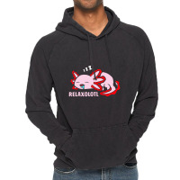 Cute Axolotl Lover Mexican Salamander Relaxolotl Vintage Hoodie | Artistshot