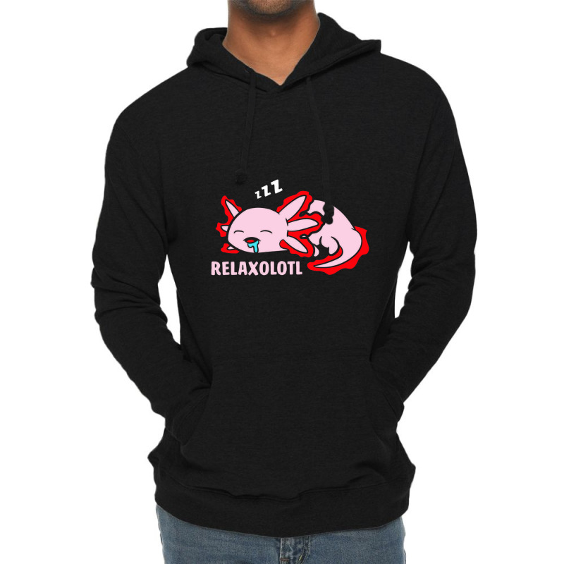 Cute Axolotl Lover Mexican Salamander Relaxolotl Lightweight Hoodie | Artistshot