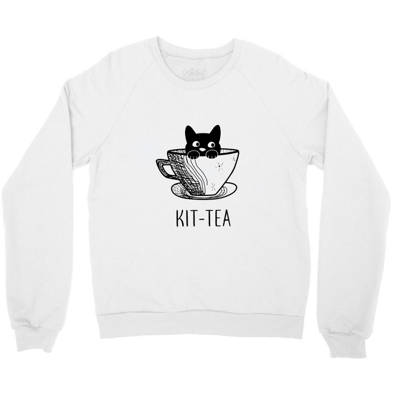 Cute Black Cat Crewneck Sweatshirt | Artistshot