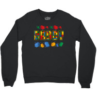 Daddy Brick Builder Funny Blocks Master Builder Dad Crewneck Sweatshirt | Artistshot