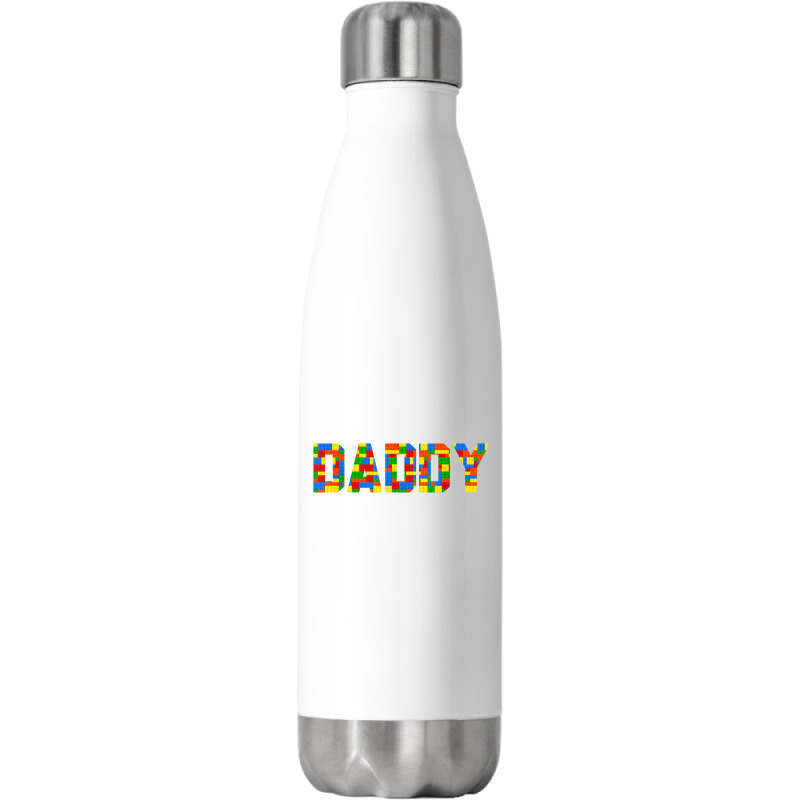 Daddy Brick Builder Funny Blocks Master Builder Stainless Steel Water Bottle | Artistshot