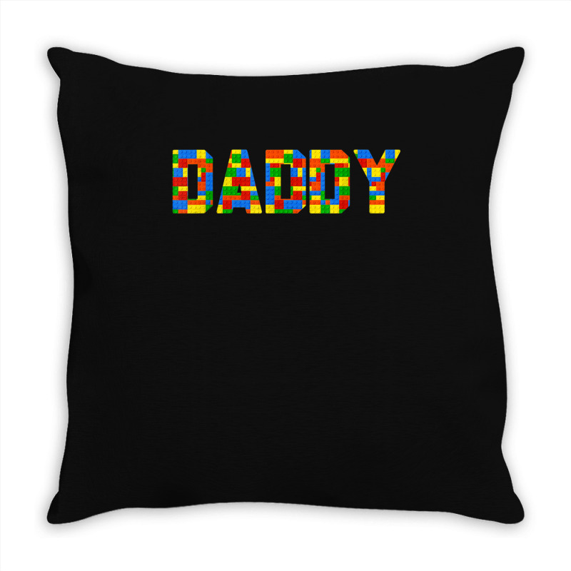 Daddy Brick Builder Funny Blocks Master Builder Throw Pillow | Artistshot