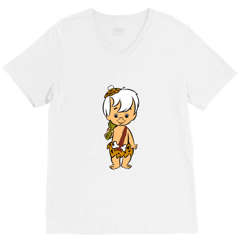 Flinstone V-Neck Tee by albertomendozay | Artistshot