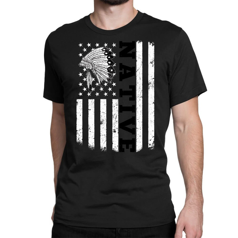 Native American T  Shirt Native American Flag For Native Americans Ora Classic T-shirt by baroncrona555 | Artistshot